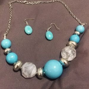 Necklace and earrings